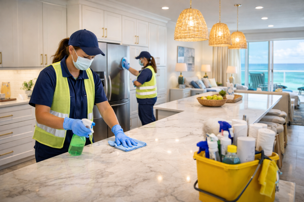 Professional cleaning supplies and equipment